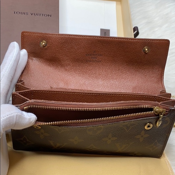 AUTHENTIC Louis Vuitton LV Monogram Accordion Wallet Wristlet Clutch Bag - Picture 3 of 10